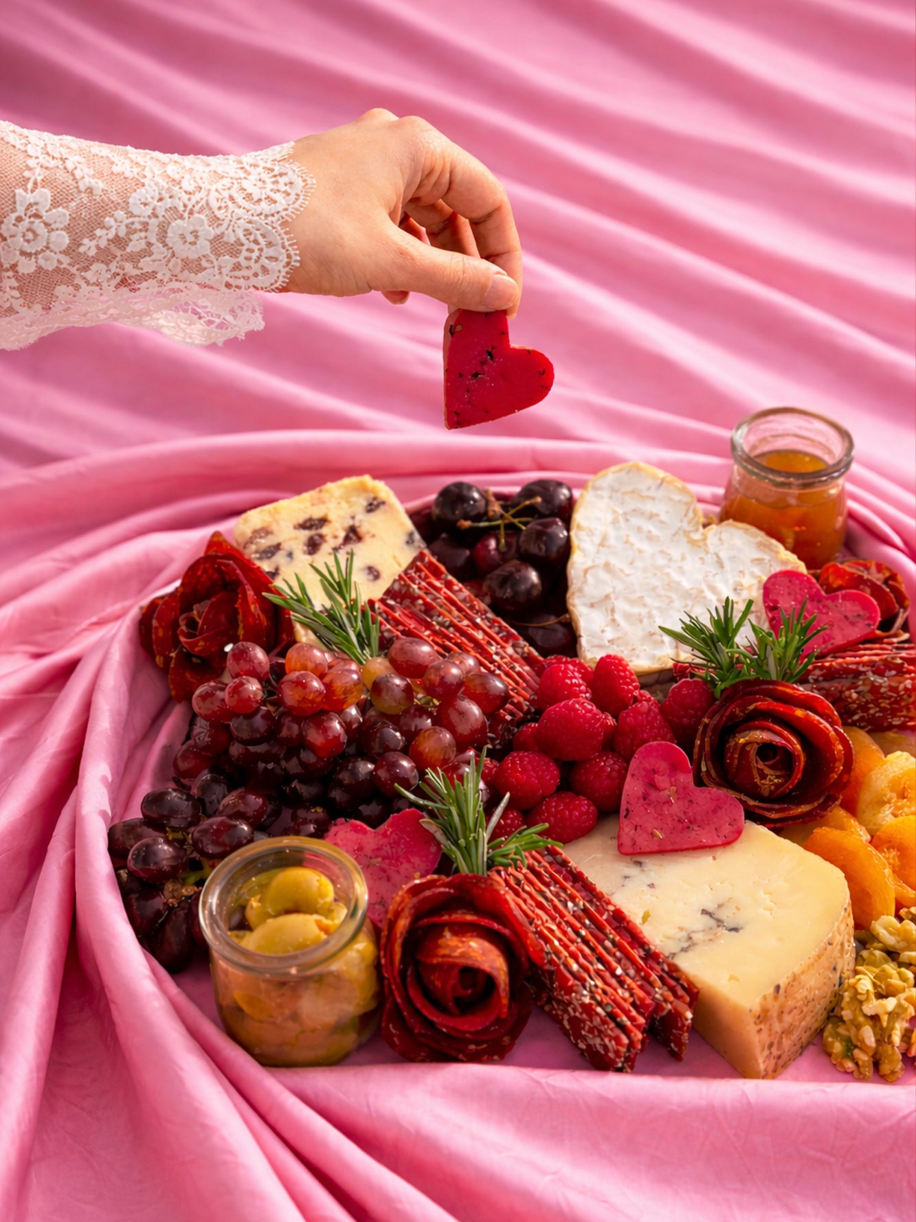 Valentine's Cheese Board